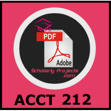 ACCT 212 Week 2 Discussion 2 | Course Project 1 Exercise 2-16A (v2)