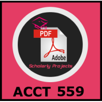 ACCT 559 Week 3 Course Project | Milestone 1
