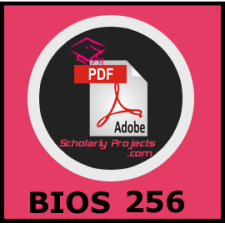 BIOS 256 Week 8 Final Exam - MCQs & Essay