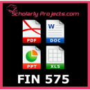 FIN 575 Advanced Financial Statement Analysis