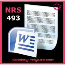 NRS 493 Topic 10 Benchmark Professional Capstone and Practicum Reflective Journal | v5 & v6