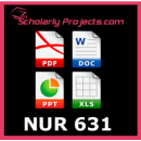 NUR 631 Advanced Physiology and Pathophysiology